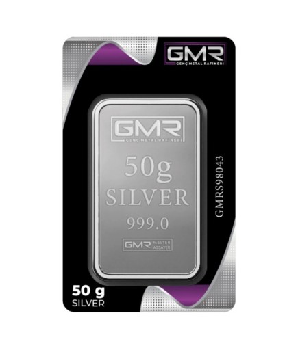 50 Gram Paketli Gümüş Külçe