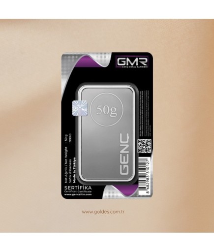 50 Gram Paketli Gümüş Külçe