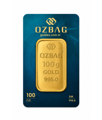 100 Gram 24 Ayar Külçe Altın